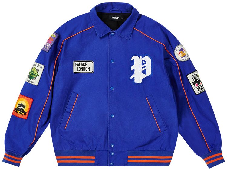 Palace Patches Cotton Bomber Royal Blue