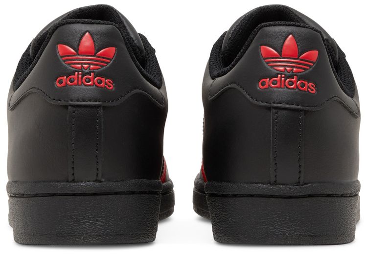 Adidas Superstar Core Black Vivid Red
