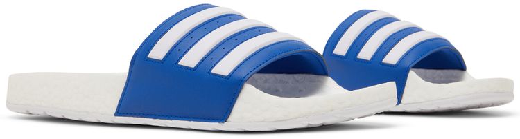Adilette Boost Slide White Royal Blue