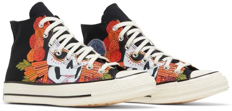 Chuck 70 High Dia de los Muertos   Black