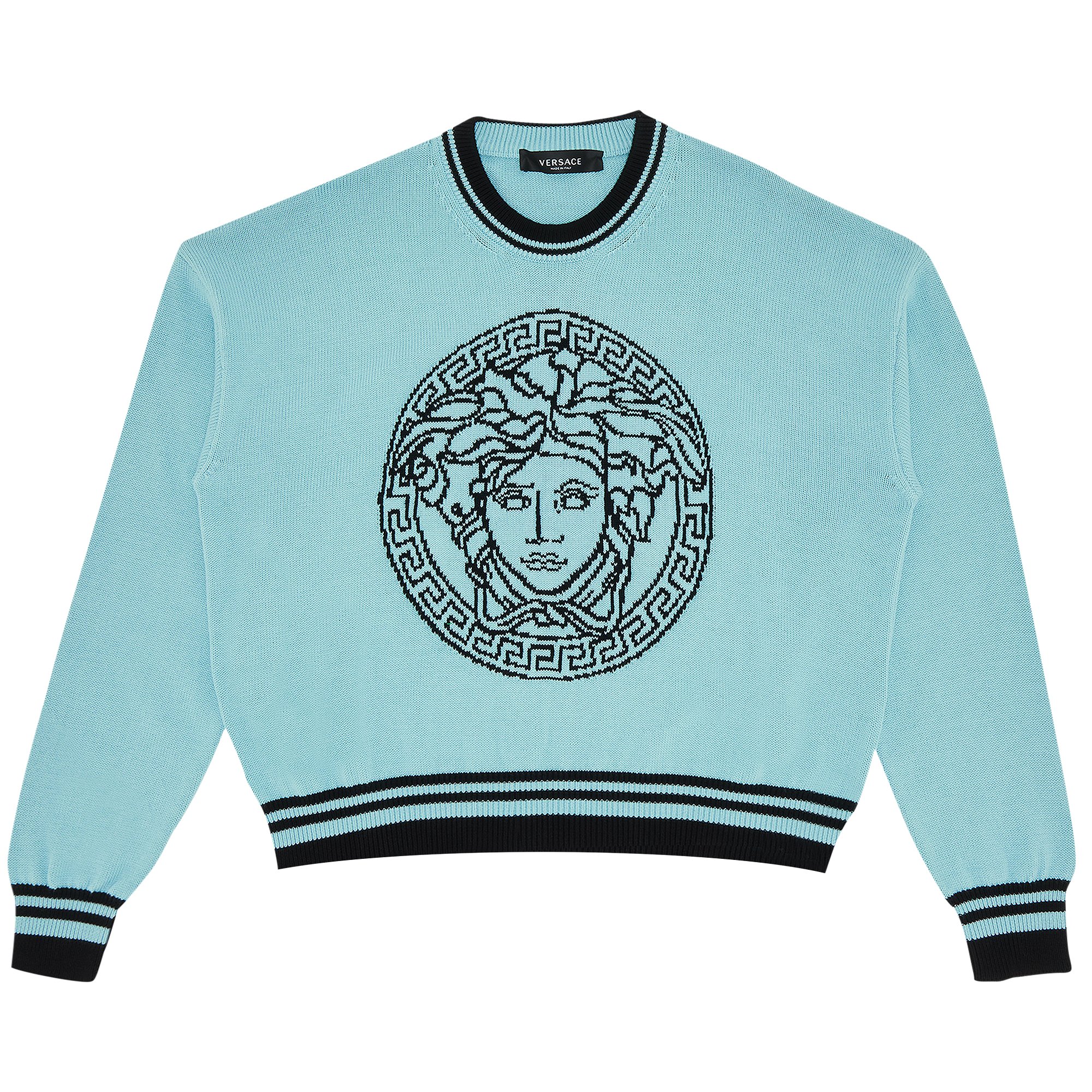 Buy Versace Medusa Logo Knit 'Light Blue' - 1003590 1A04277 1V590