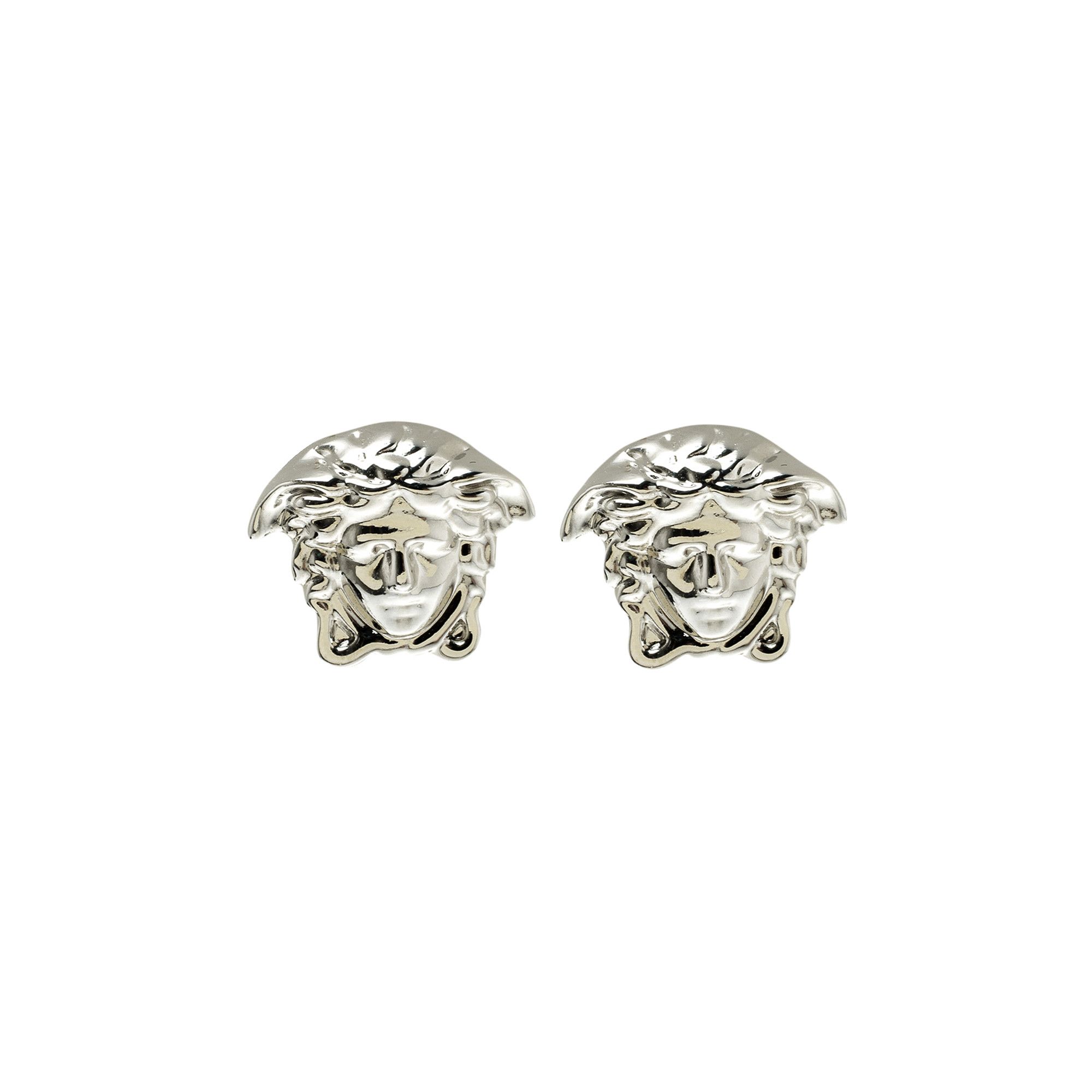 Versace medusa earrings silver cheap