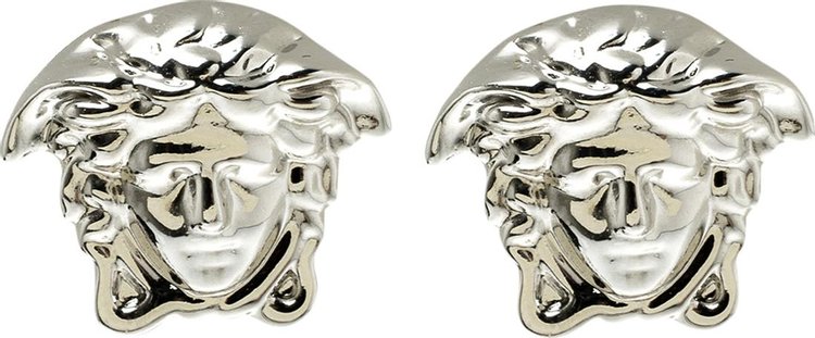 Gianni Versace Medusa Earrings Silvery Steel ref.979345 - Joli Closet