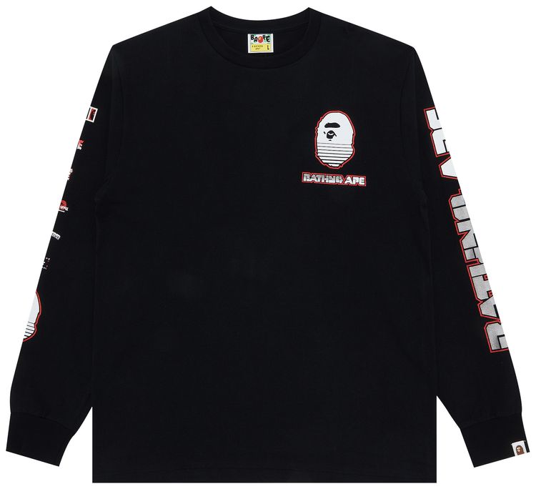 BAPE Graphic 1 Long Sleeve Tee Black