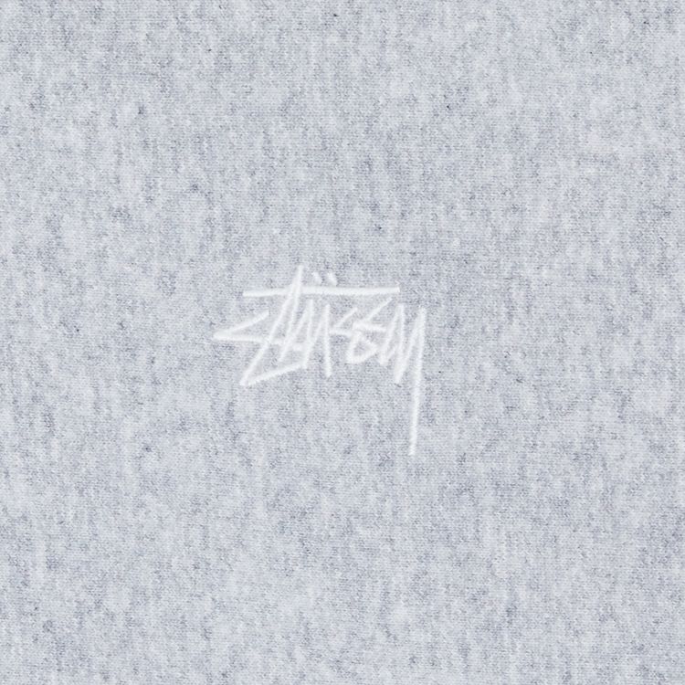 Stussy Stock Logo Zip Hood Grey Heather