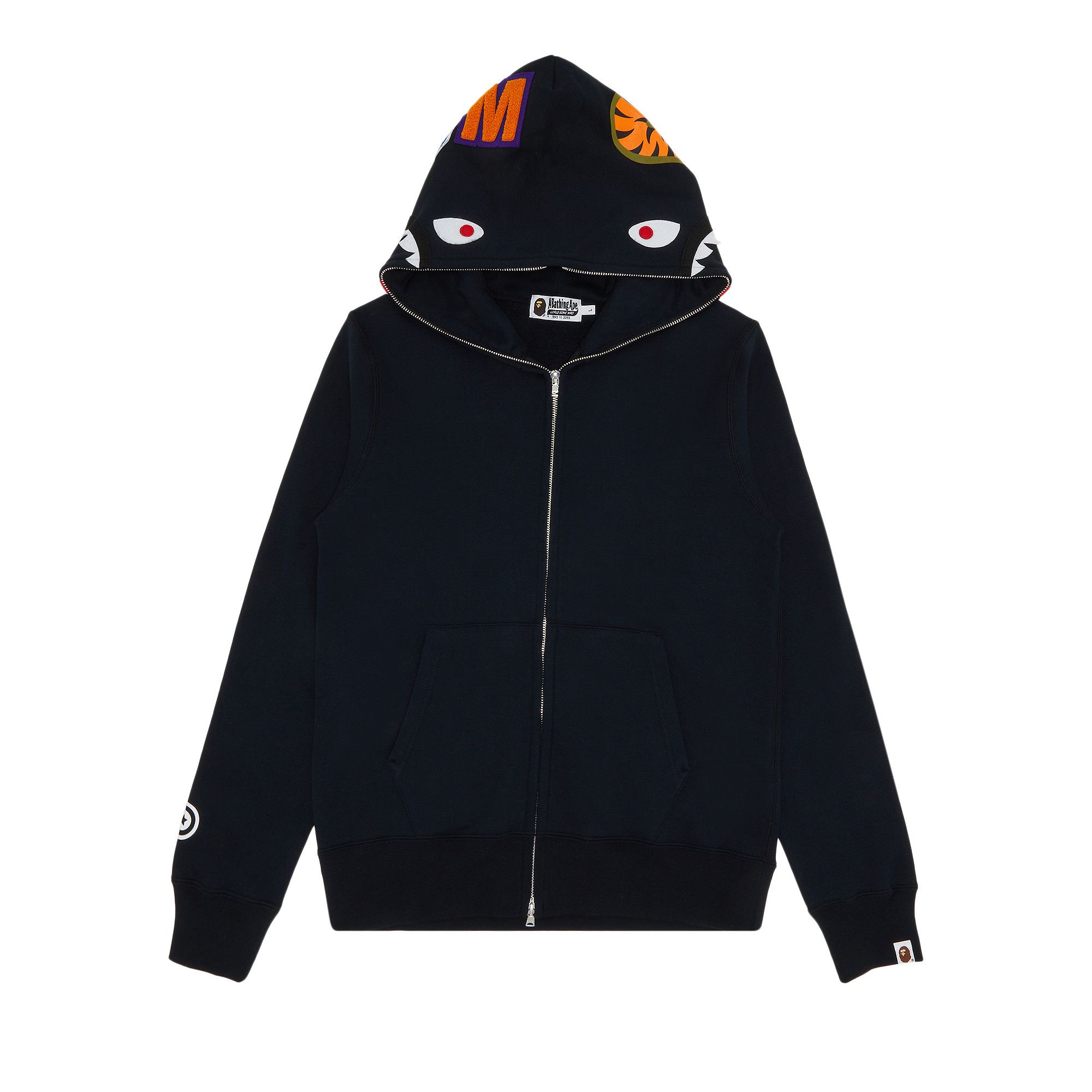 Bape shark full zip hoodie black clearance