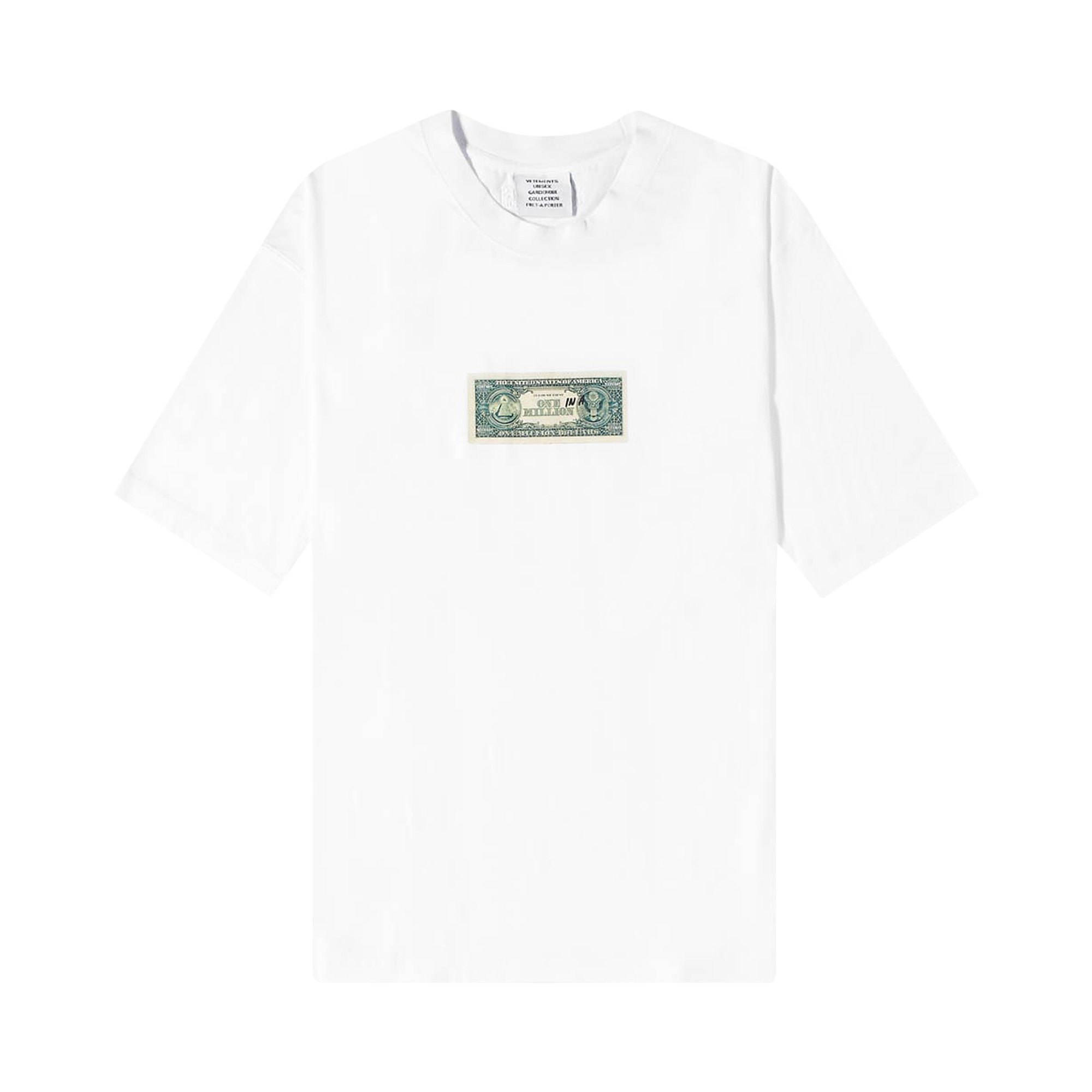 Buy Vetements One In A Million T-Shirt 'White' - UA53TR140W WHIT