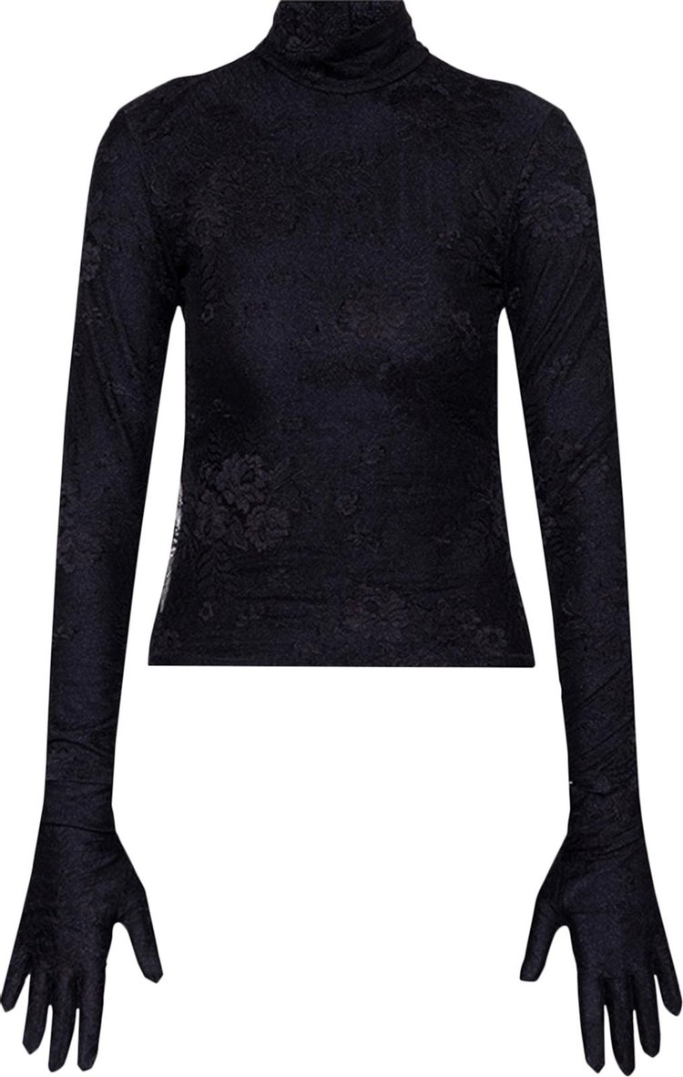 Balenciaga Lace Top With Gloves 'Black'