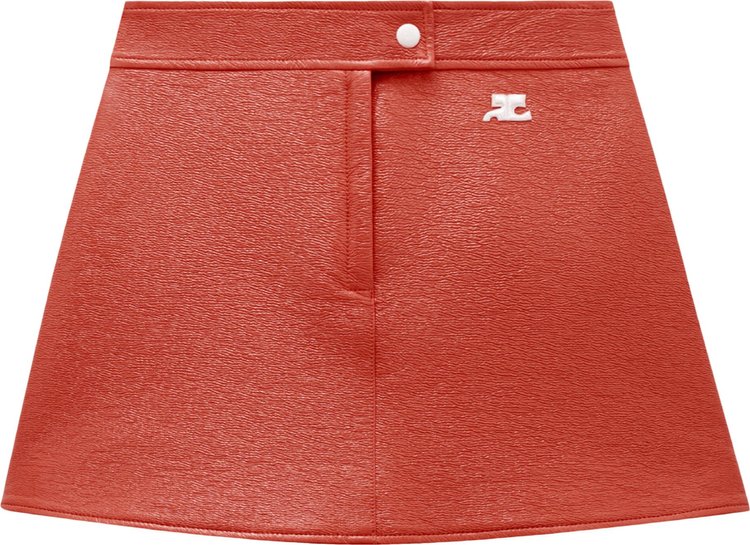 Courrèges Vinyl Mini Skirt 'Heritage Red'