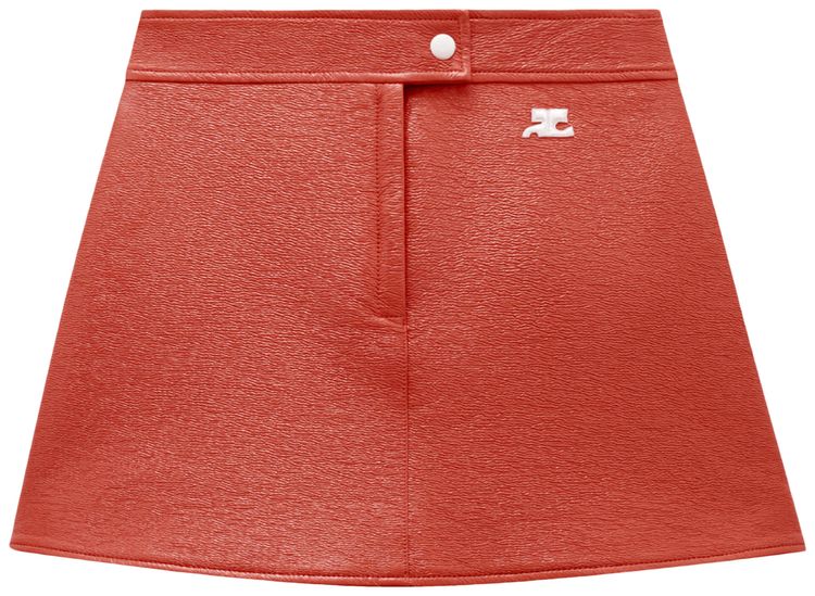 Courreges Vinyl Mini Skirt Heritage Red