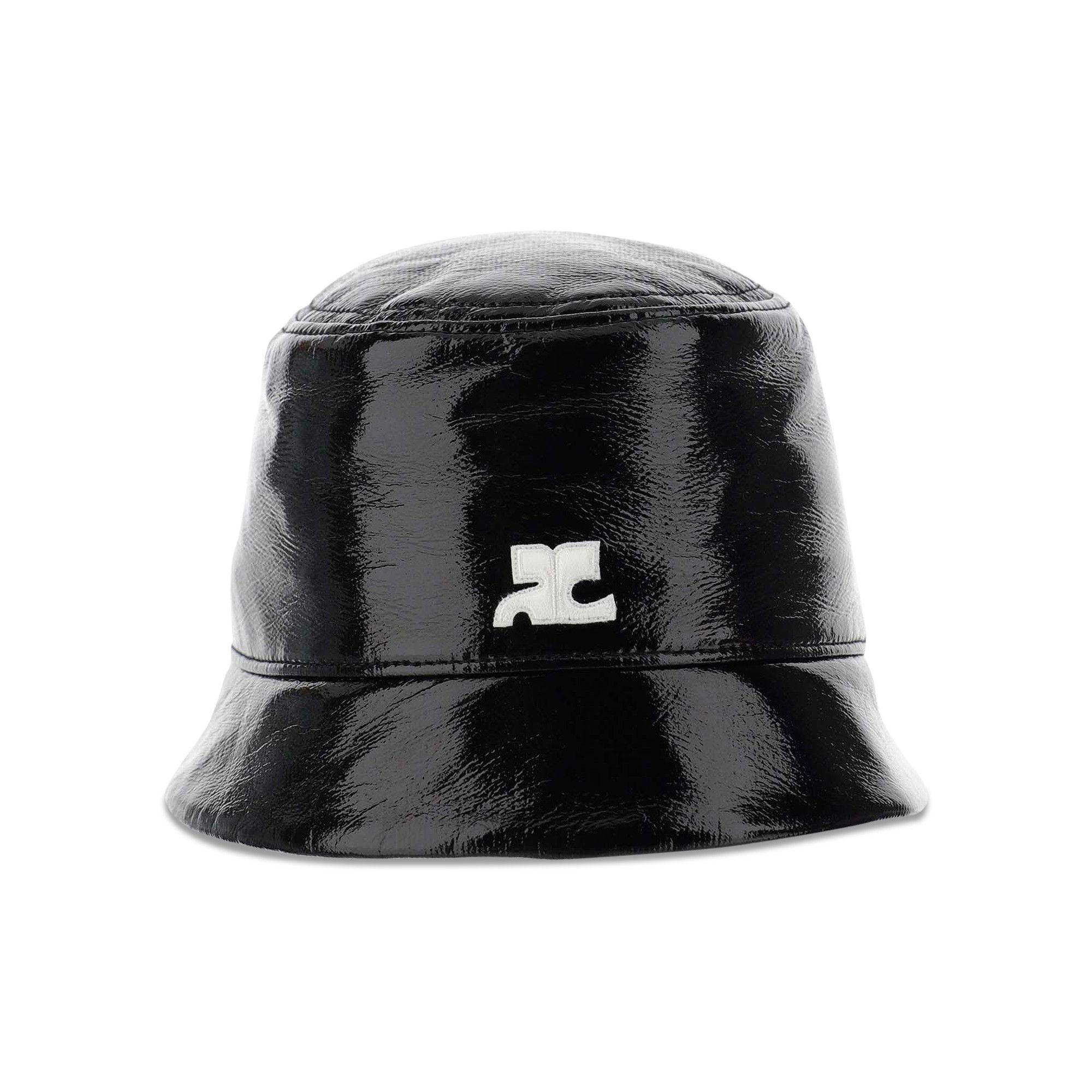Black vinyl shop bucket hat