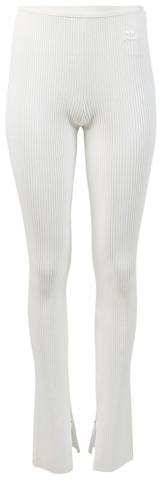 Courreges Rib Knit Trouser White
