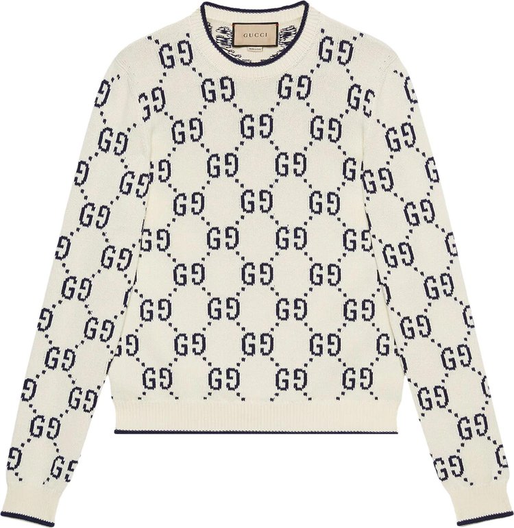 Buy Gucci GG Knit Sweatshirt 'Ivory' - 694767 XKCDF 9145 | GOAT