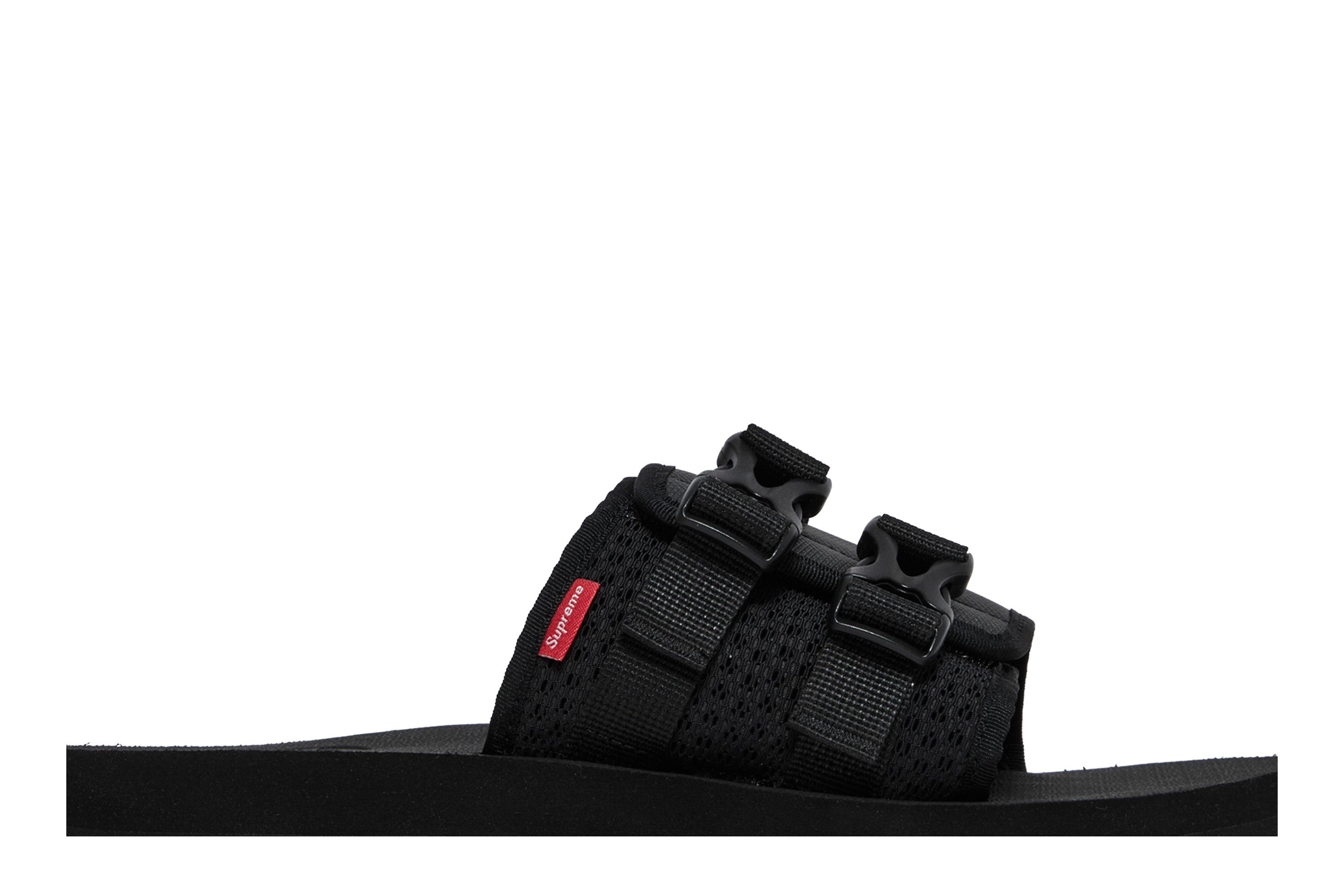 Supreme slides black and white shop