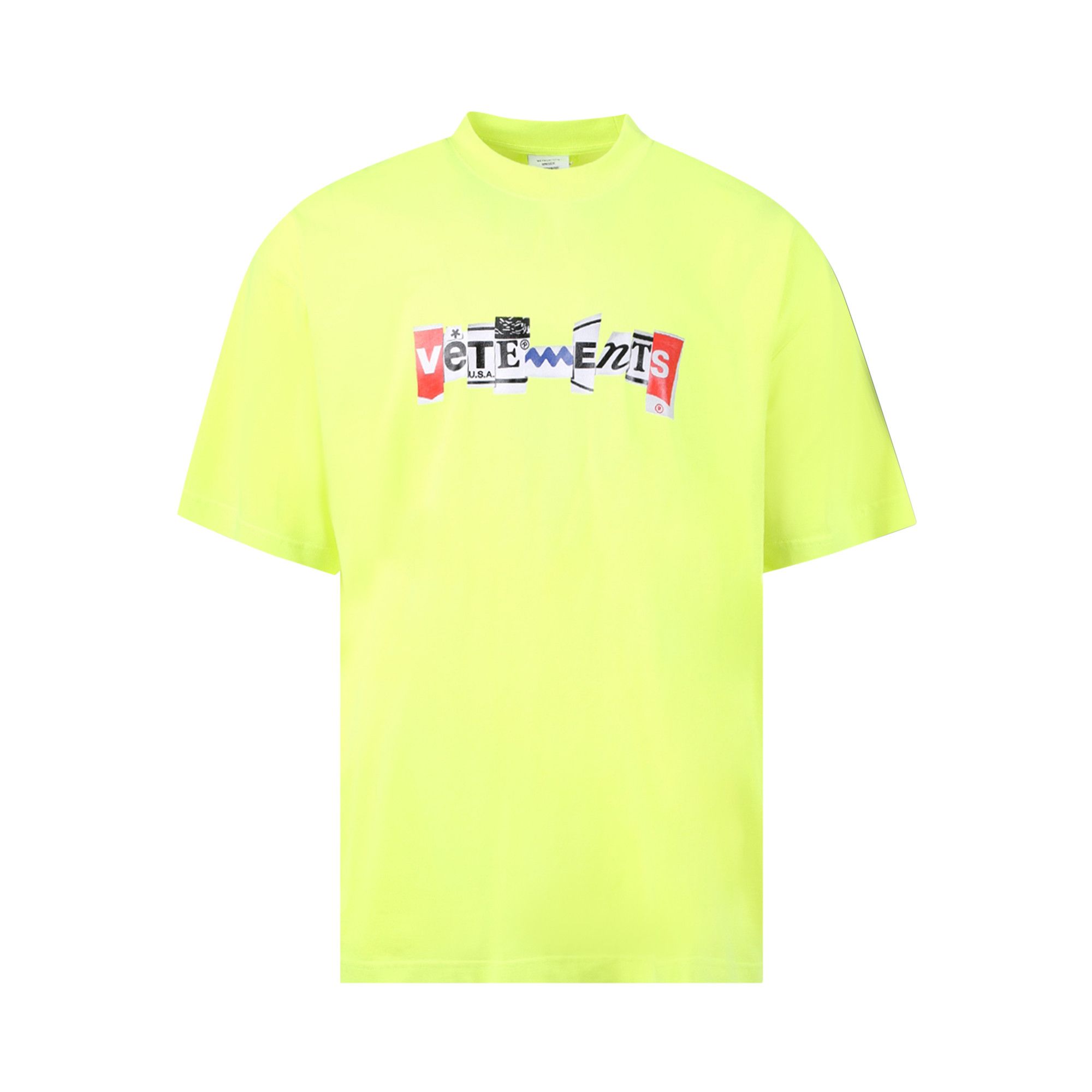 Vetements yellow outlet t shirt