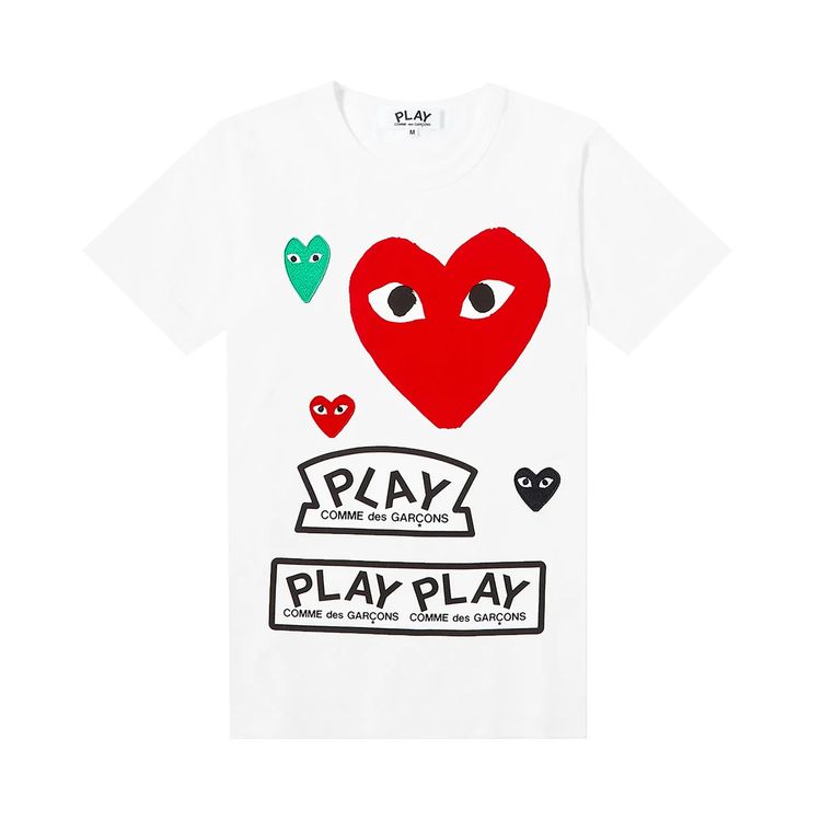 Comme des Garcons PLAY T Shirt White