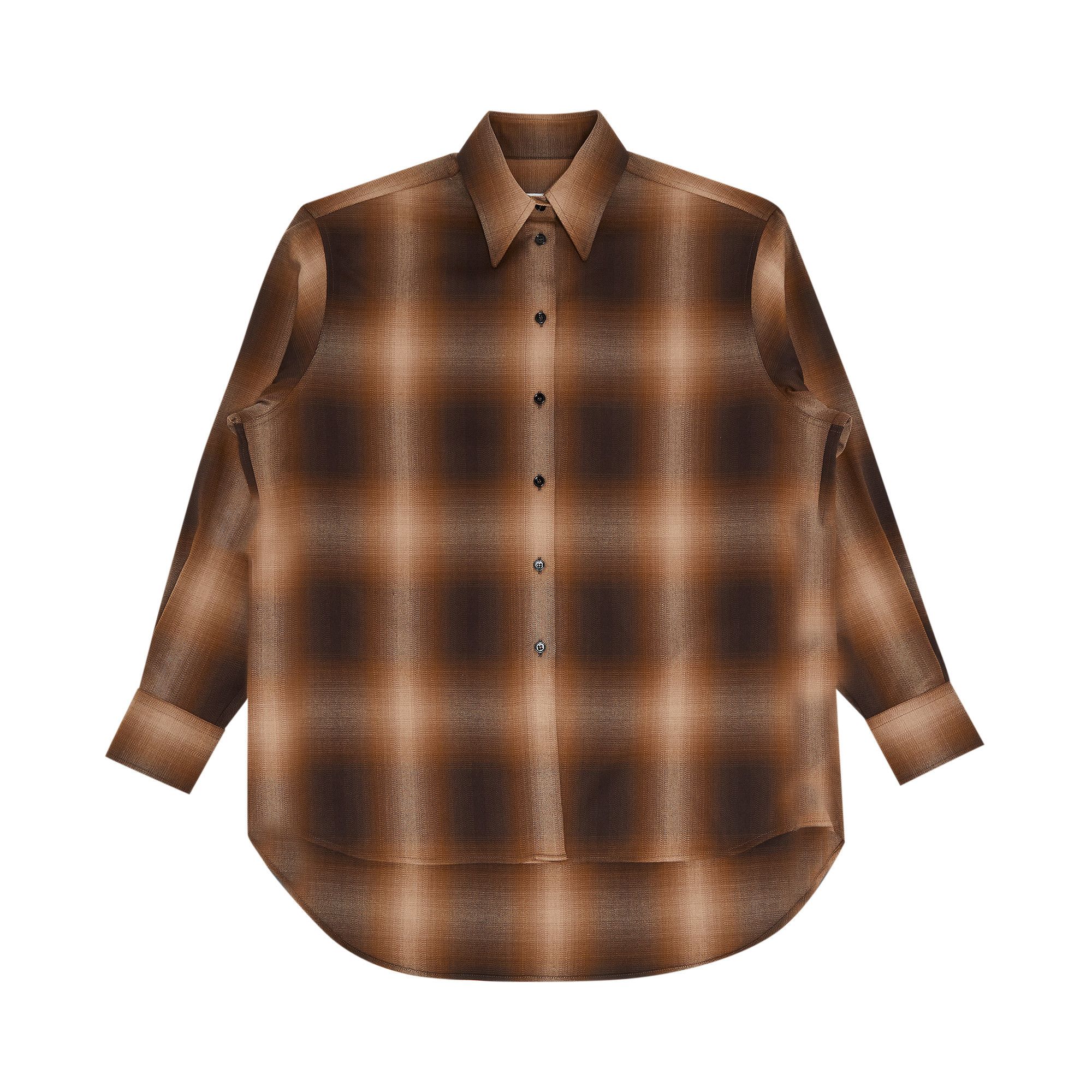 Buy MM6 Maison Margiela Plaid Shirt 'Brown' - S52DL0195