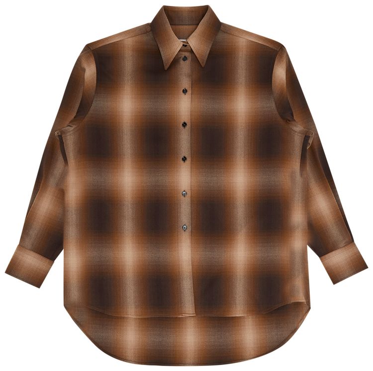 MM6 Maison Margiela Plaid Shirt Brown