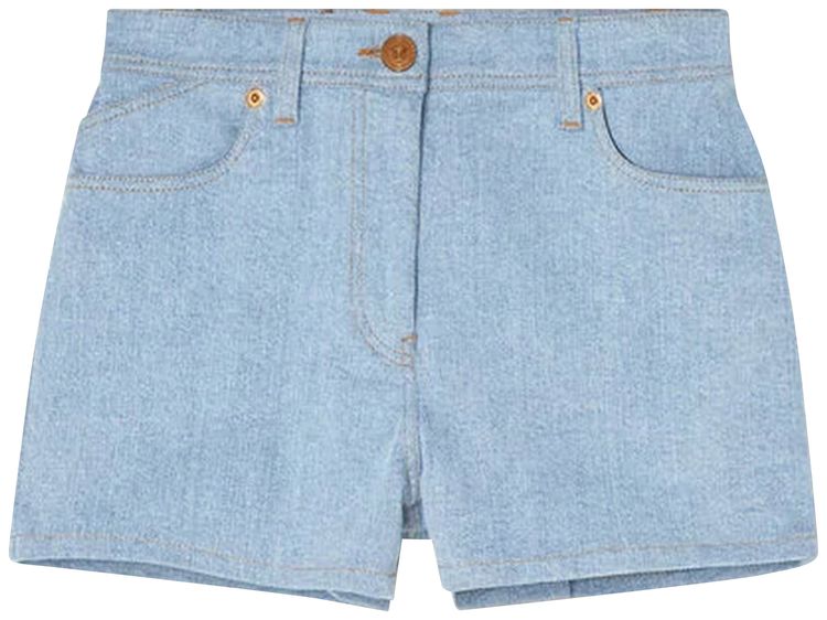 Versace Ventagli Denim Shorts Denim