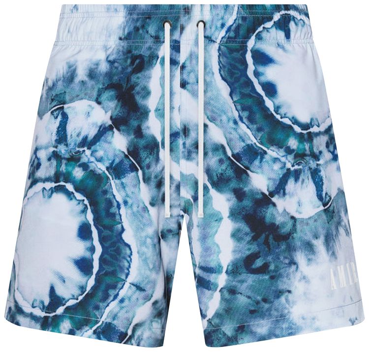 Amiri Tie Dye Swim Trunk Blue