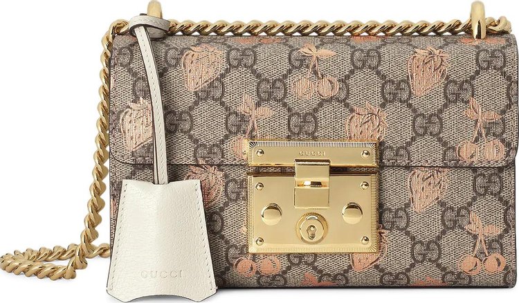 Berry Padlock Small Shoulder Bag in White Gucci