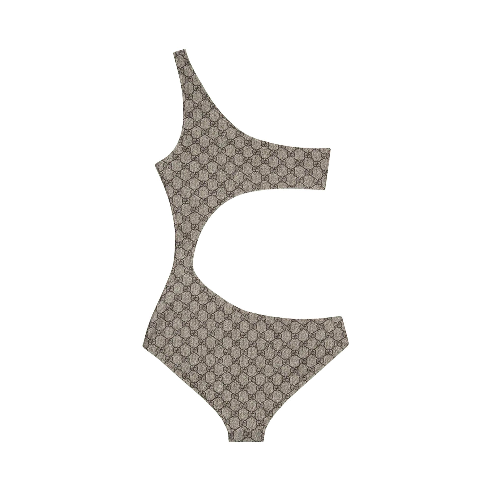 Buy Gucci GG Stretch Jersey Swimsuit 'Beige/Ebony' - 695817 Buy Gucci GG Stretch Jersey Swimsuit 'Beige/Ebony' - 695817