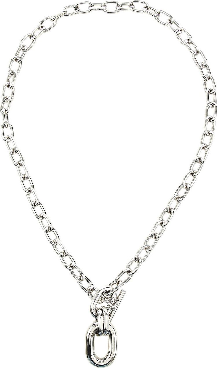 Paco Rabanne Toggle Chain Pendant Necklace 'Silver'