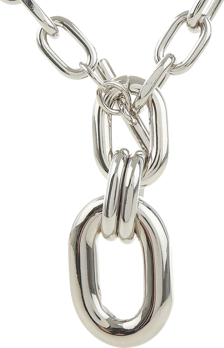 Paco Rabanne Toggle Chain Pendant Necklace Silver