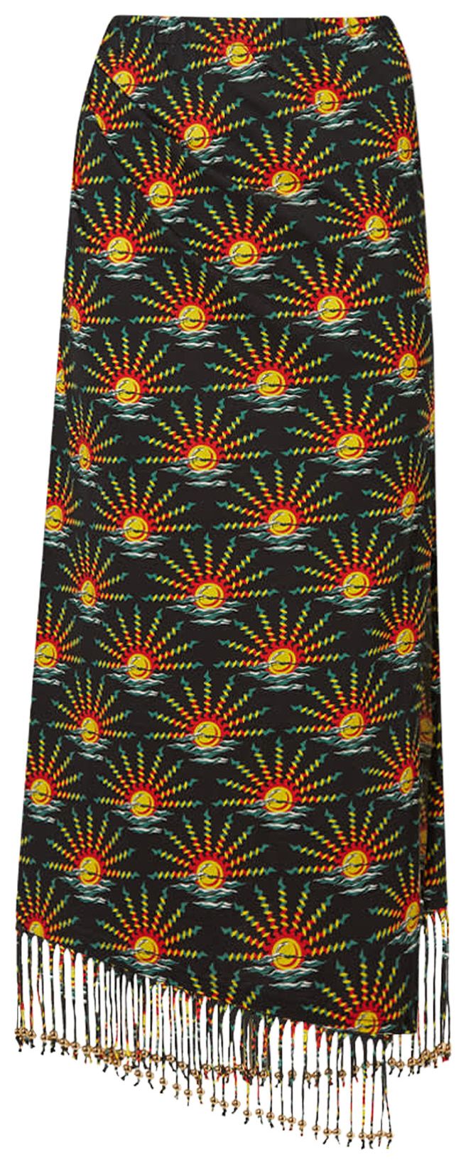 Rabanne Jupe Long Skirt Black Sunset