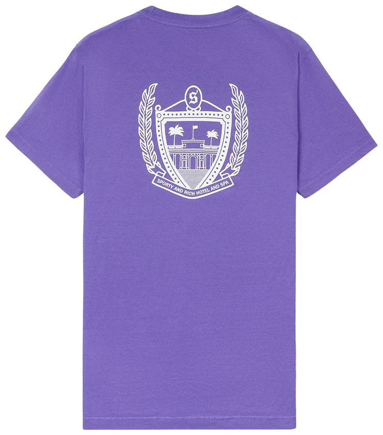 Sporty  Rich Beverly Hills T Shirt Purple