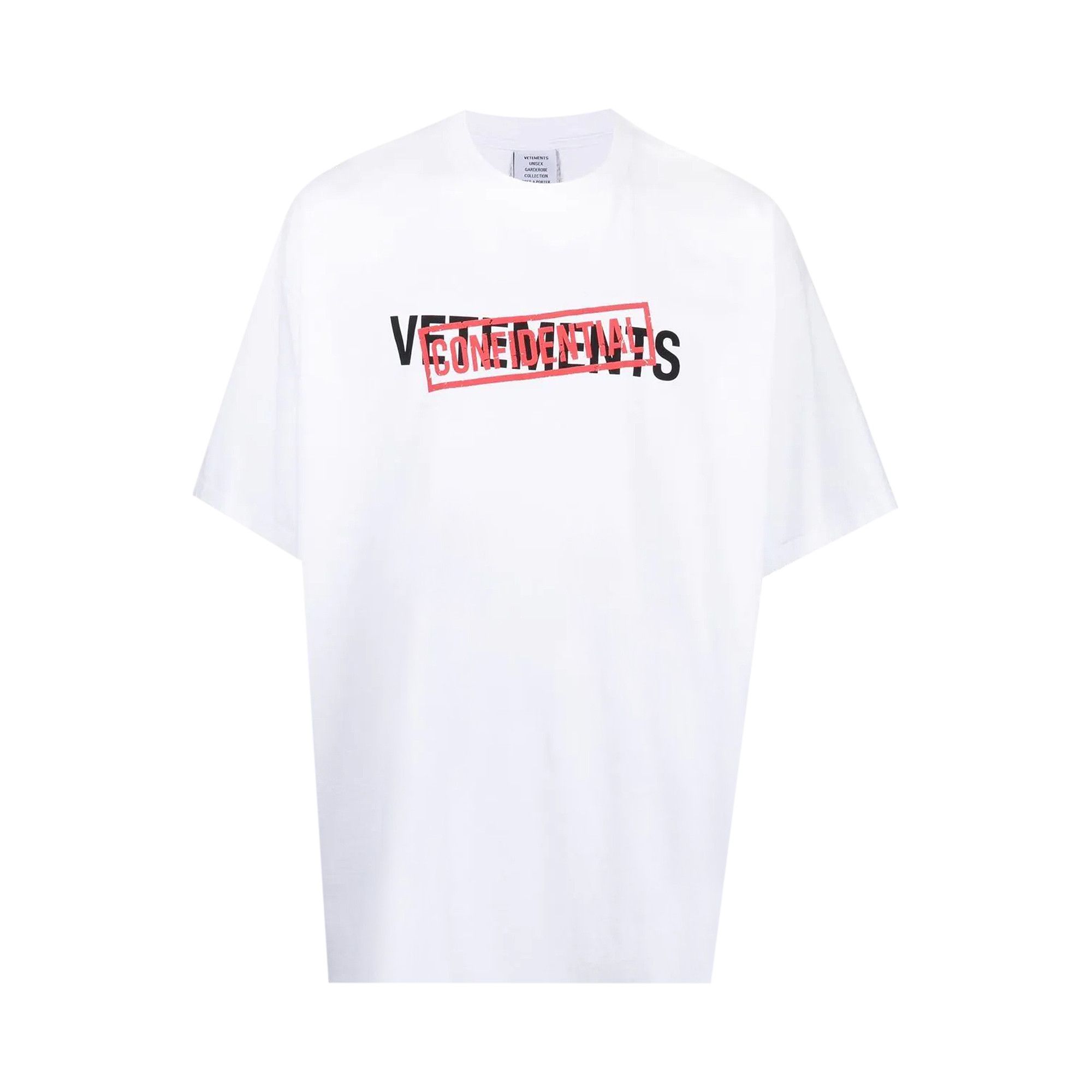Buy Vetements Confidential Logo T-Shirt 'White' - UA53TR460W WHIT