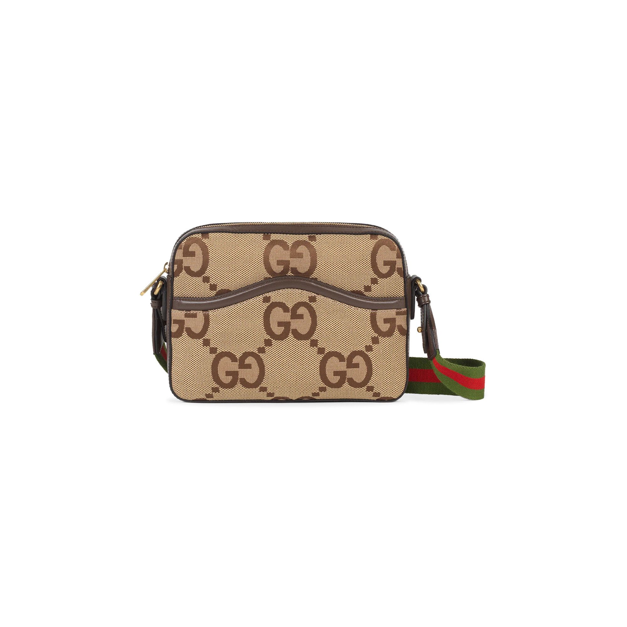 GUCCI グッチ MESSENGERBAGS (675891 UKMDG 2570) Buy Gucci Messenger Bag With Jumbo GG 'Camel/Ebony' - 675891