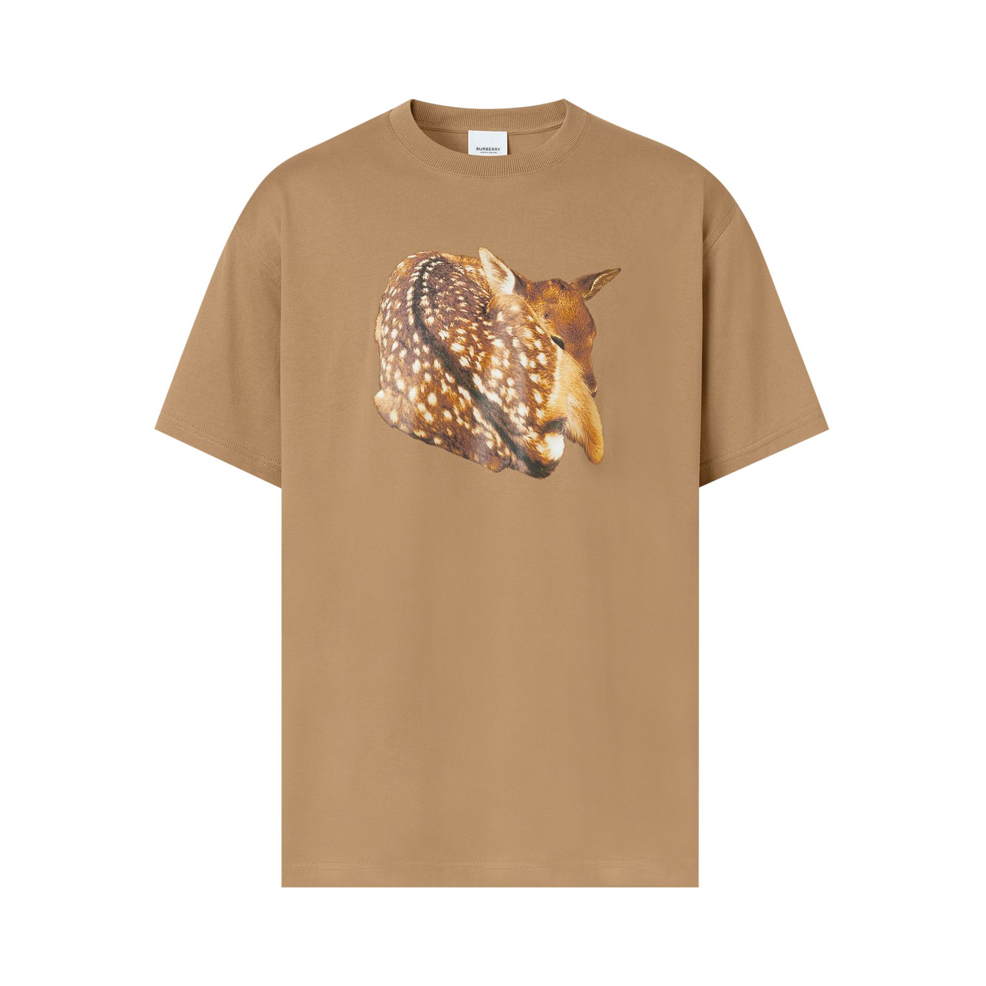 Buy Burberry Deer Print Oversized T Shirt Camel 8057533 GOAT