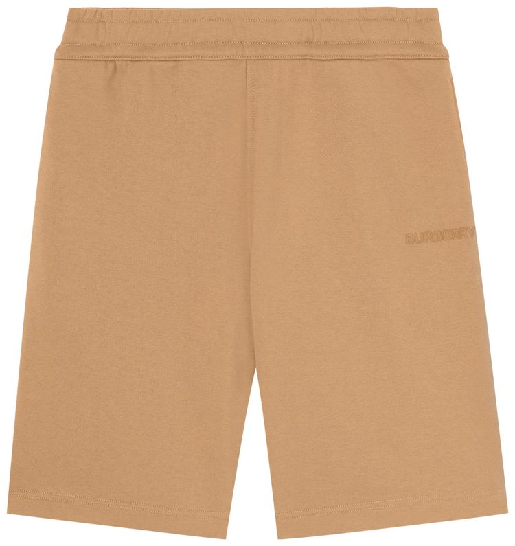 Burberry Logo Print Shorts Camel