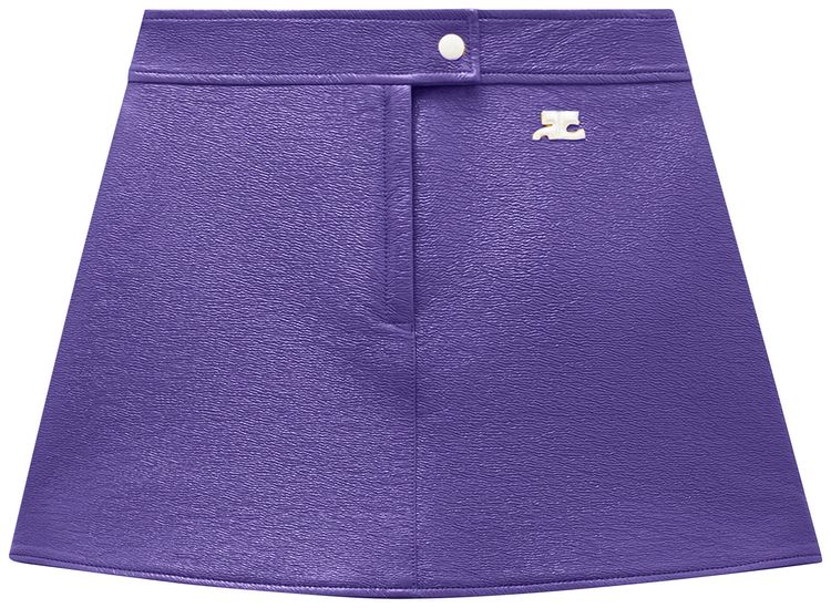 Courreges Coated Mini Skirt Ultraviolet
