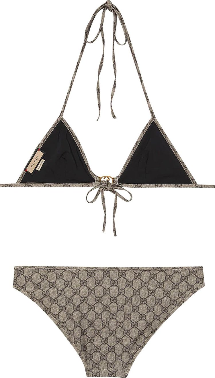 Gucci GG Stretch Jersey Bikini BeigeEbony