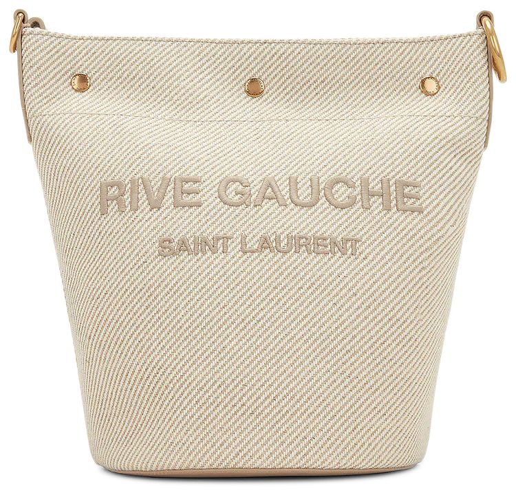 Saint Laurent Rive Gauche Bucket Bag BeigeSea Salt