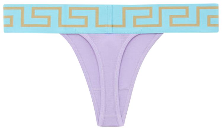 Versace Greca Border Thong Lilac