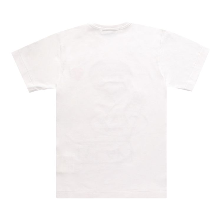 Comme des Garcons PLAY Multi Camouflage Heart Tee White