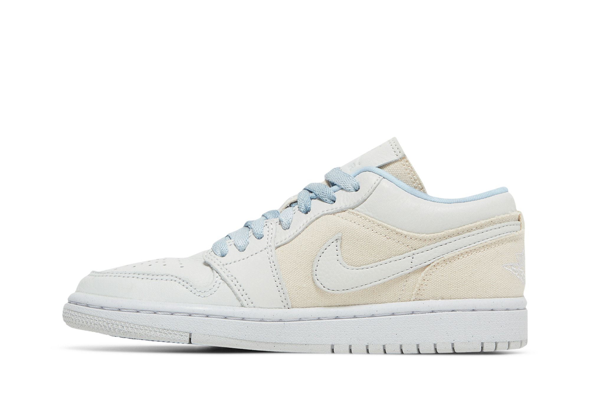 Size 5.0 Wmns Air Jordan 1 Low Sail Canvas