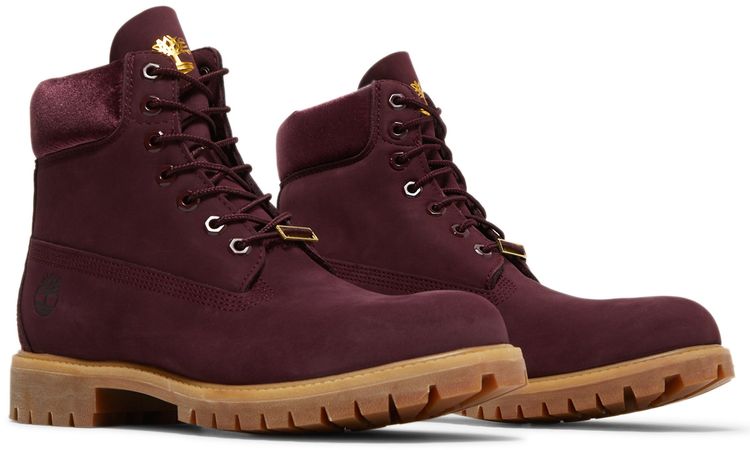 DTLR x Timberland 6 Inch Premium Boot Burgundy Velvet