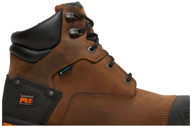 Timberland Boondock 6 Inch Composite Toe Waterproof Work Boot Brown Oiled Distressed