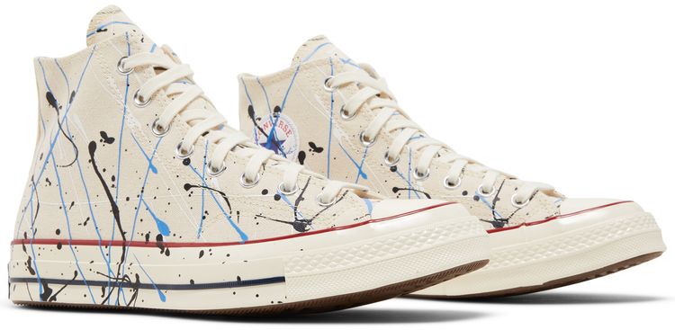 Converse Chuck 70 High Paint Splatter   Egret