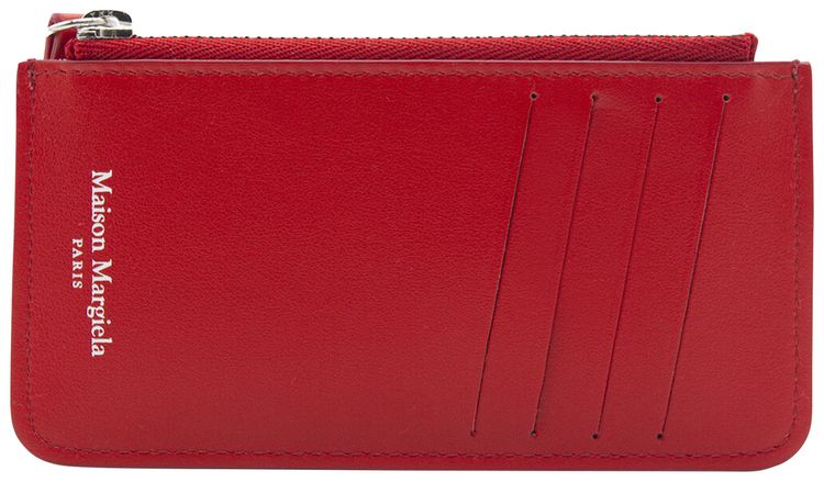 Maison Margiela Calf Leather Coins  Cards Wallet Red
