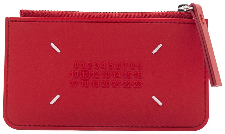 Maison Margiela Calf Leather Coins  Cards Wallet Red
