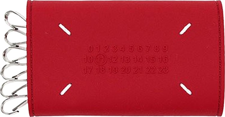 Maison Margiela Calf Leather Key Holder Red