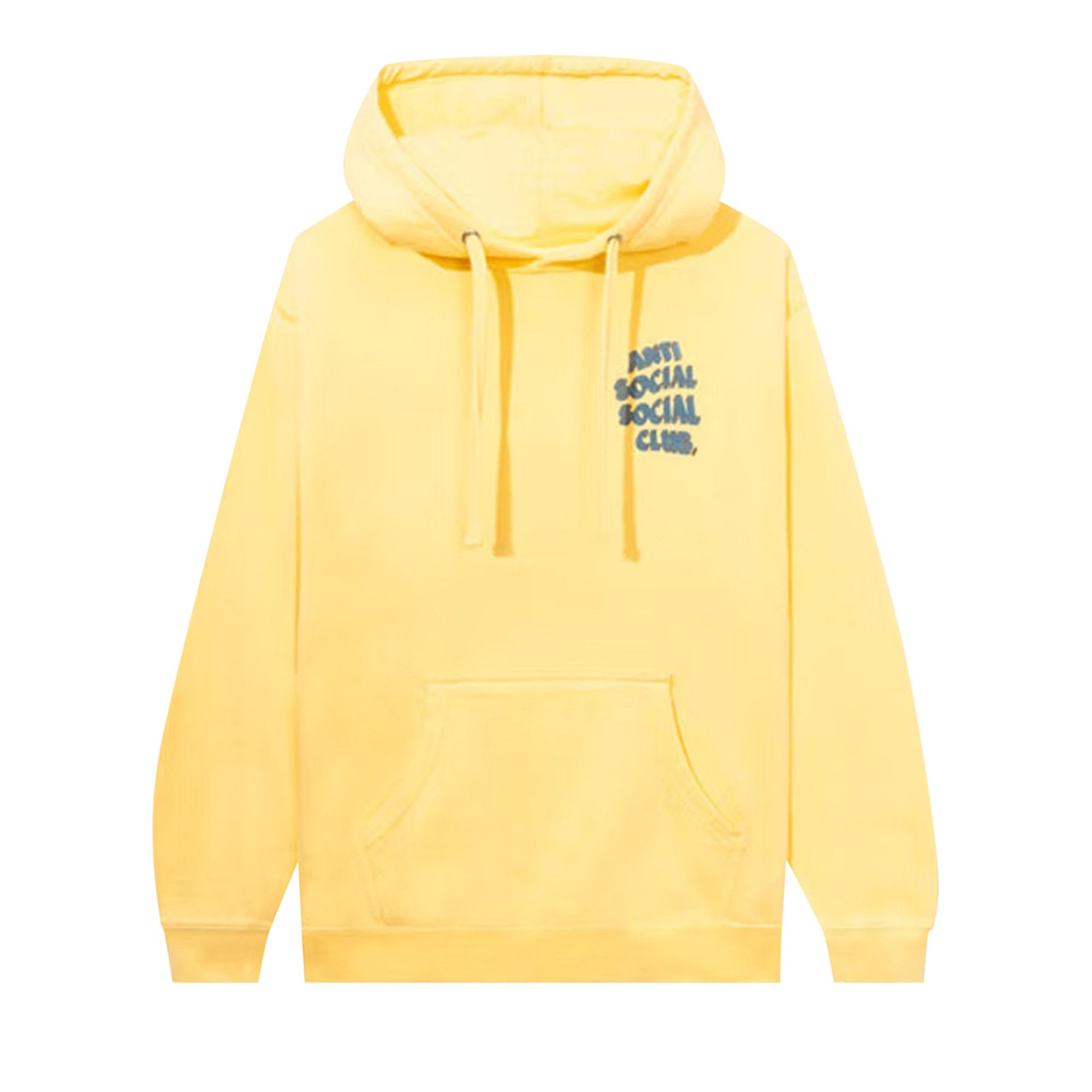 Yellow anti social social club hoodie top