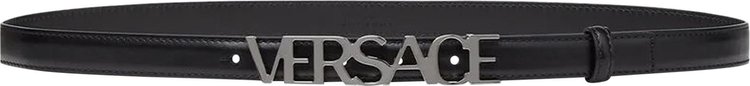 Versace Logo Leather Belt Black