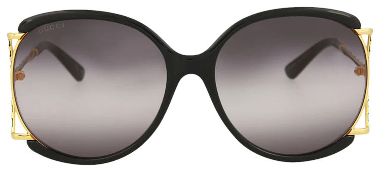 Gucci Round Frame Injection Sunglasses Black