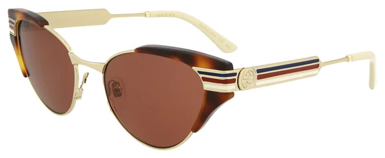 Gucci Cat Eye Frame Sunglasses Brown